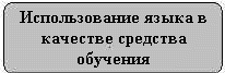 Использование языка в качестве средства обучения